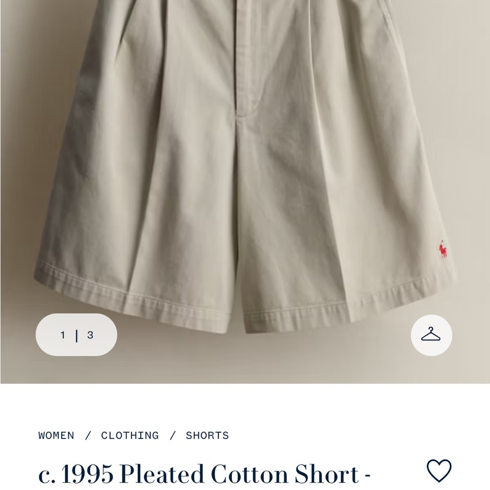 Ralph Lauren Cream Women's Pleated Shorts